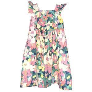 Linen Floral Baby Gap Dress- Spring colors size 5